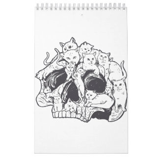 Calendário Gato de Gata com Arma de Aniversário e Custo de Ga