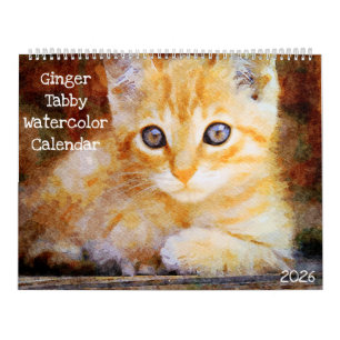 Calendário Gato Marmalado Amante Dono Gato Tabby de Gengibre