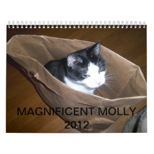 Calendário Gato "Molly " do smoking