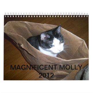 Calendário Gato "Molly " do smoking