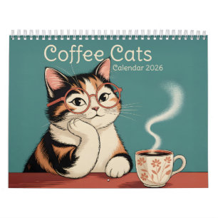 Calendário Gatos Café