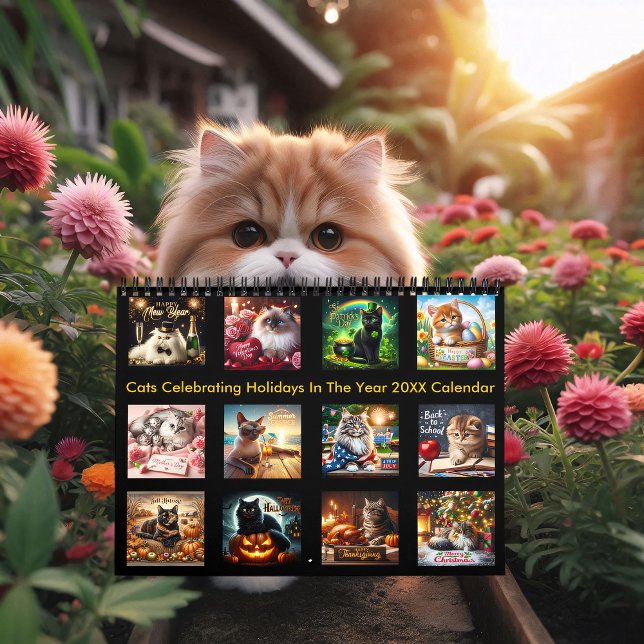 Calendário Gatos Celebrando Férias No Ano 20XX (Criador carregado)