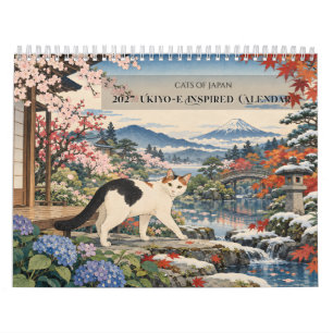 Calendário Gatos do Japão 2027   Arte Sazonal Inspirada em Uk