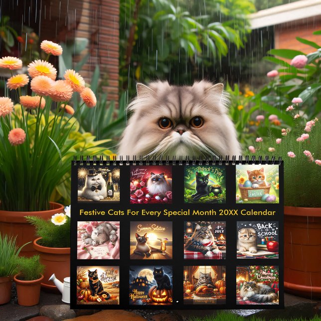 Calendário Gatos Festivos Por Mês Especial 20XX (Criador carregado)
