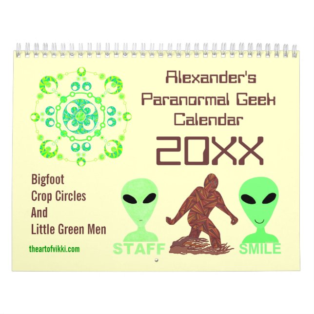 Calendário Geek paranormal Círculos de colheita de Aliens de  (Capa)