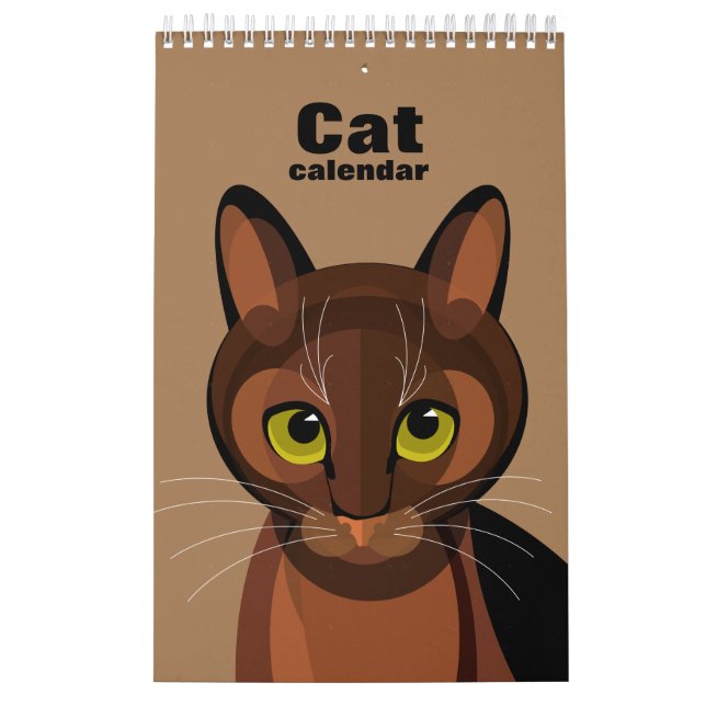 Calendário geométrico ilustrado para gatos (Capa)
