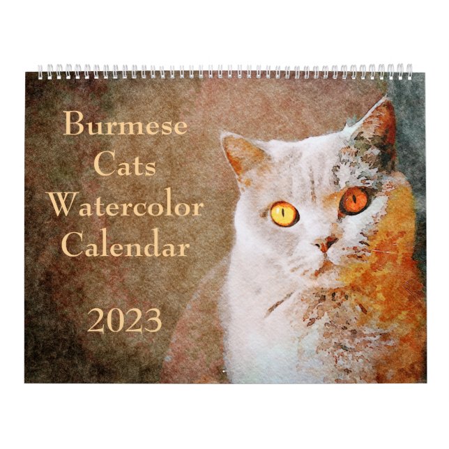 Calendário Gift... 2023 da Mãe Gata Birmanesa. (Capa)