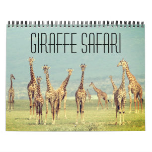 Calendário giraffe safari 2025