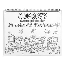 Calendário Girls Coloring Calendar