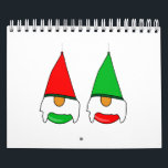 Calendário Gnome Christmas Bauble<br><div class="desc">Um bárbaro de Natal,  colocado na aparência de 2 Gnomos.</div>