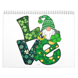 Calendário Gnomo Love Funny Dia de São Patrício