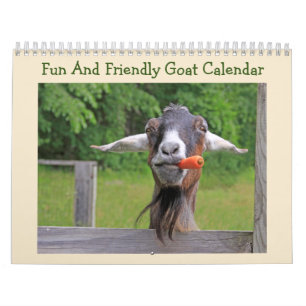 Calendário Goat Divertido E Amigável