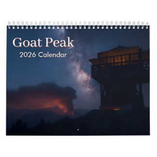 Calendário Goat Peak Fire Lookout - 2026 Calendar