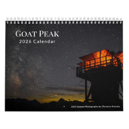 Calendário Goat Peak Fire Lookout - 2026 Calendar