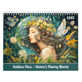 Calendário Goddess Flora – Nature’s Flowing Beauty