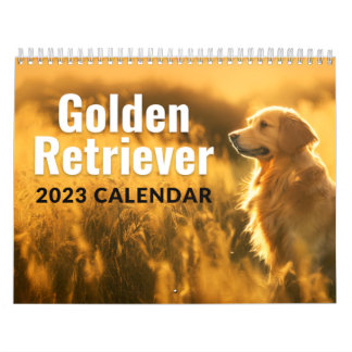 Calendário Golden Retriever 2023 Monthly Wall Calendar