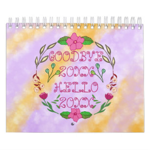 CALENDÁRIO GOODBYE 20XX OLÁ 20XX