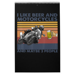 Calendário Gosto De Cerveja E Motociclos - Presente De Motoci