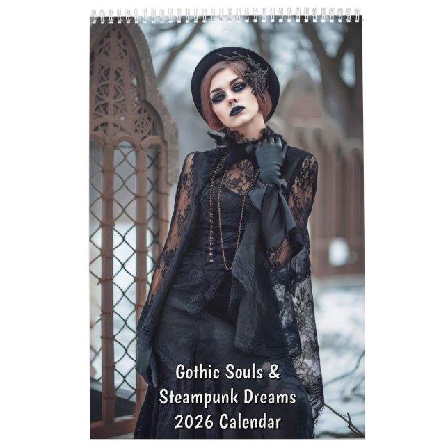 Calendário Gothic Souls & Steampunk Dreams – 2026 Calendar (Capa)