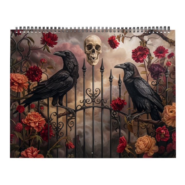 Calendário Gótica Skeleton Skull Fantasy 2025 (Capa)