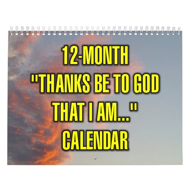 Calendário "Graças a Deus que eu sou..." de 12 Meses (Capa)