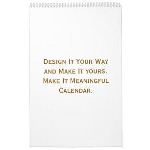 Calendário Grade Clássico Personalizado 43 cm L x 28 cm W