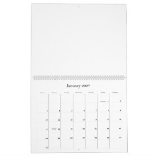 Calendário Grade personalizado 28 cm x 36 cm Grid Clássico