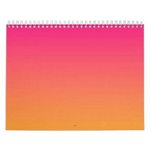 Calendário Gradiente rosa e laranja