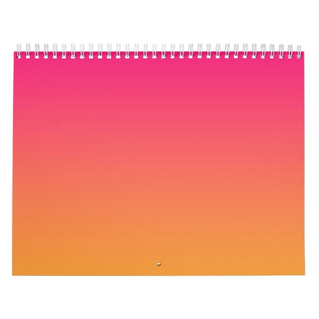 Calendário Gradiente rosa e laranja (Capa)