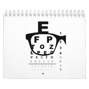 Calendário Gráfico de Teste de Olhos Estragados