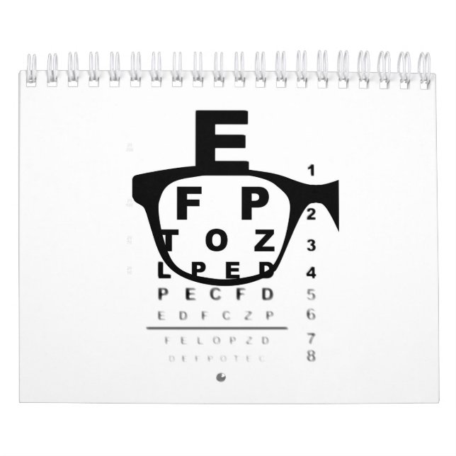 Calendário Gráfico de Teste de Olhos Estragados (Capa)