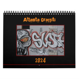 Calendário grafite Atlanta 2024