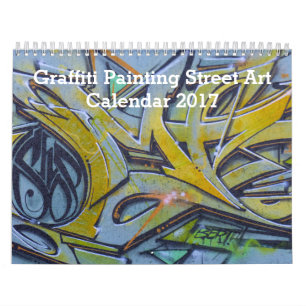Calendário Grafite Colorido Painting Street Art 2017