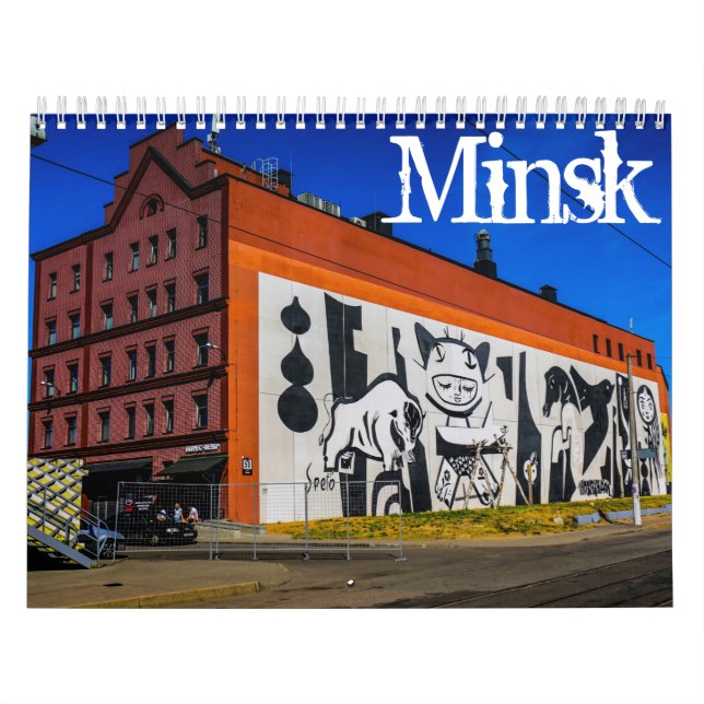 Calendário Grafite de Arquitetura de Belarus Minsk М и н к (Capa)