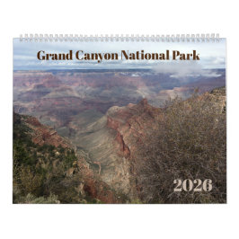 Calendário Grand Canyon 12-Month Photographic 2026 Calendar