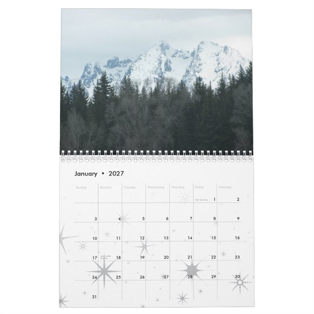 Calendário grande das montanhas 2013 de Teton (Jan 2027)