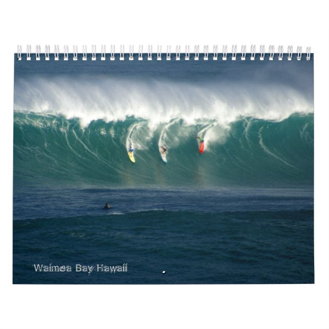 Calendário grande das ondas da baía de Waimea (Capa)