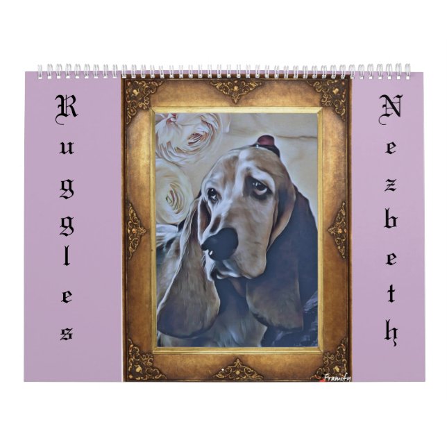 Calendário grande de duas páginas, branco (Capa)