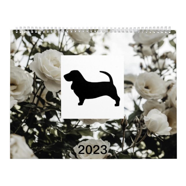 Calendário grande de duas páginas, branco (Capa)