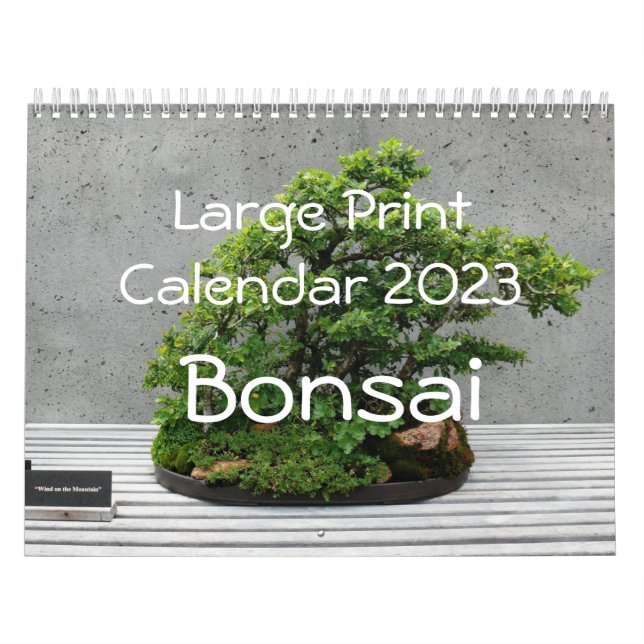 Calendário Grande do Impressão 2023 - Bonsai (Capa)