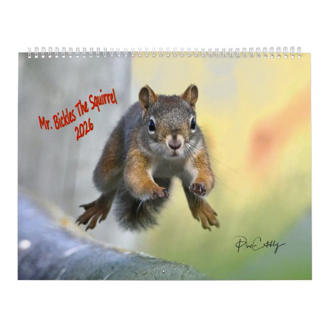 Calendário grande do Sr. Bickles O Esquilo 2026  (Capa)