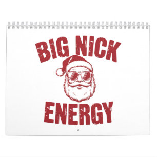 Calendário Grande Energia de Nick Piada de Natal Engraçada e 