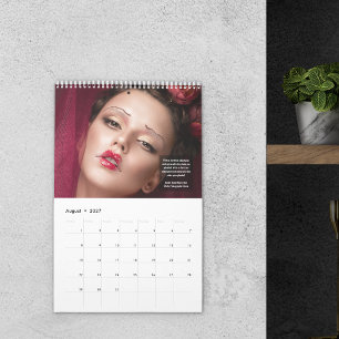 Calendário Grande Fotografia Portfolio de Maquiador