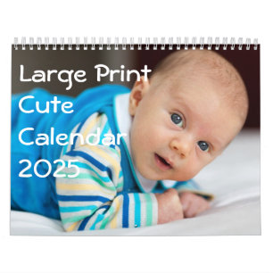 Calendário Grande Impressão Cute 2025
