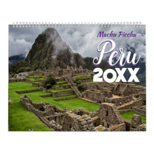 Calendário Grande Mural Cênico Machu Picchu Peru
