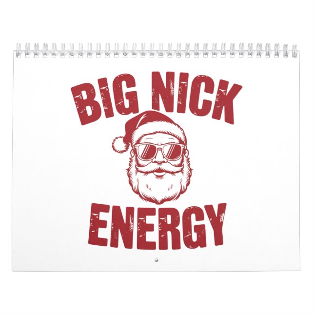 Calendário Grande Nick Energy Engraçado Papais noeis rudes Pi (Capa)