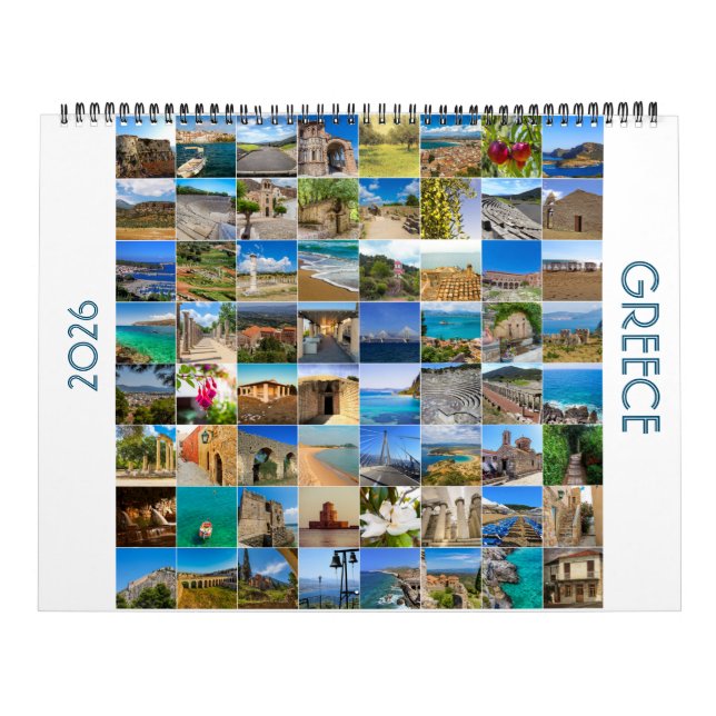 Calendário Greece 2026 Photo Calendar – Scenic Greece (Capa)