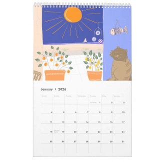 Calendário Greek Summer Scenes & Patterns Calendar