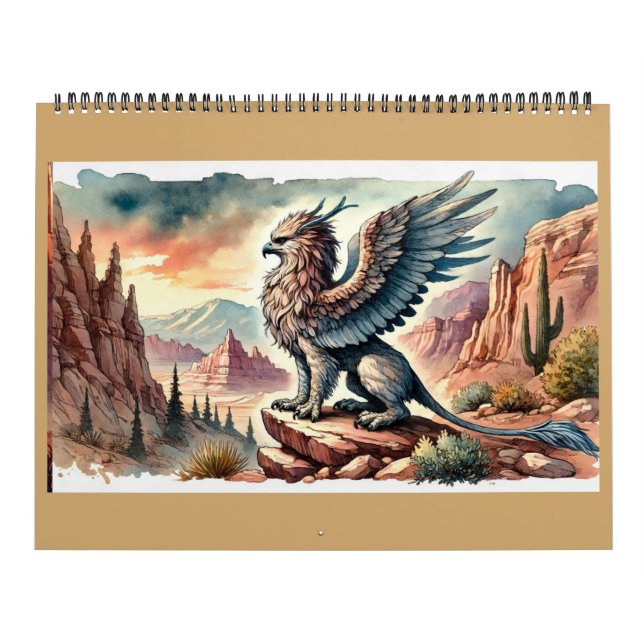 Calendário Griffins, Dragons, & Desolate landscapes (Capa)