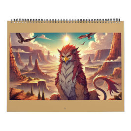 Calendário Griffins, Dragons, & Desolate landscapes